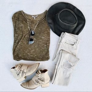 BKE Green Burnout Tee Shirt